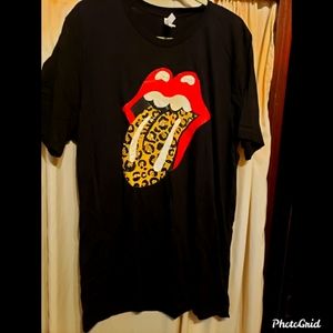 Boutique Bella Canvas Graphic Tee t-shirt Red Lips Leopard tongue